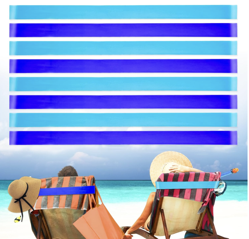 8-pack of beach towel bands!
